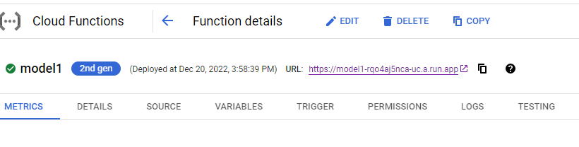 Deploy Google Cloud Function